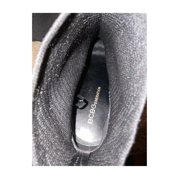 BCBGeneration Black Heeled Boots Sleek Sock-Like Design Size 8.5 - Picture 5 of 5